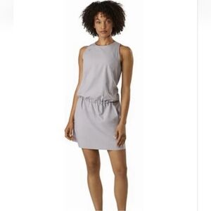 Arc'terux Athena Grey Contenta Sleeveless Cinch Dress Sz M